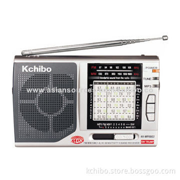 Multi-band Radio with MP3 Player, Files on TF Card and U-disk